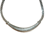 Christian Dior Vintage Rhinestone Crescent Smile Necklace