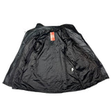 Vintage Black Vegan Leather Long Coat