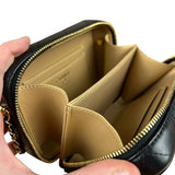 Chanel Mini Golden Plate Quilted Vanity Bag