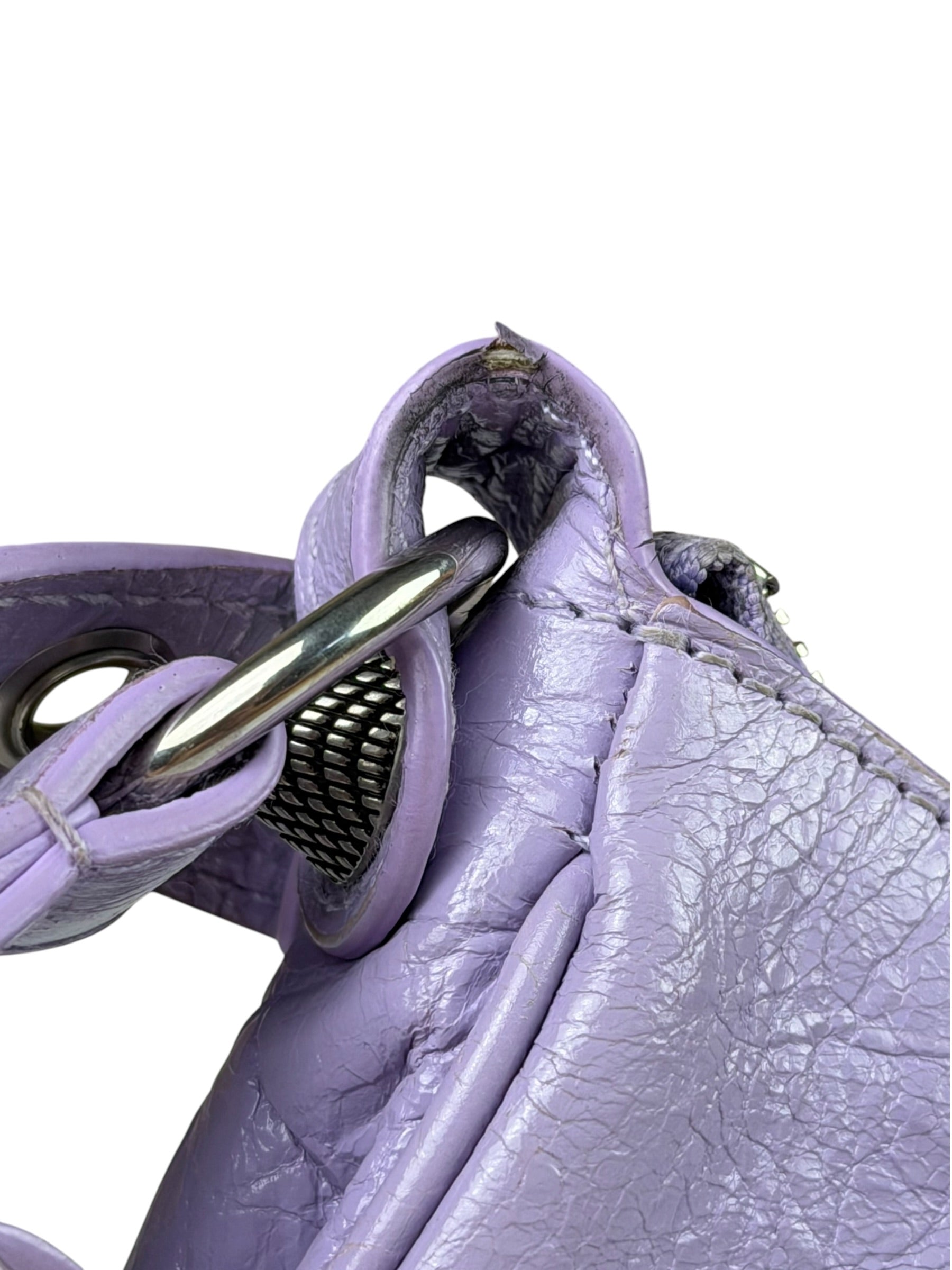 Balenciaga Lilac Calfskin Le Cagole XS Shoulder Bag