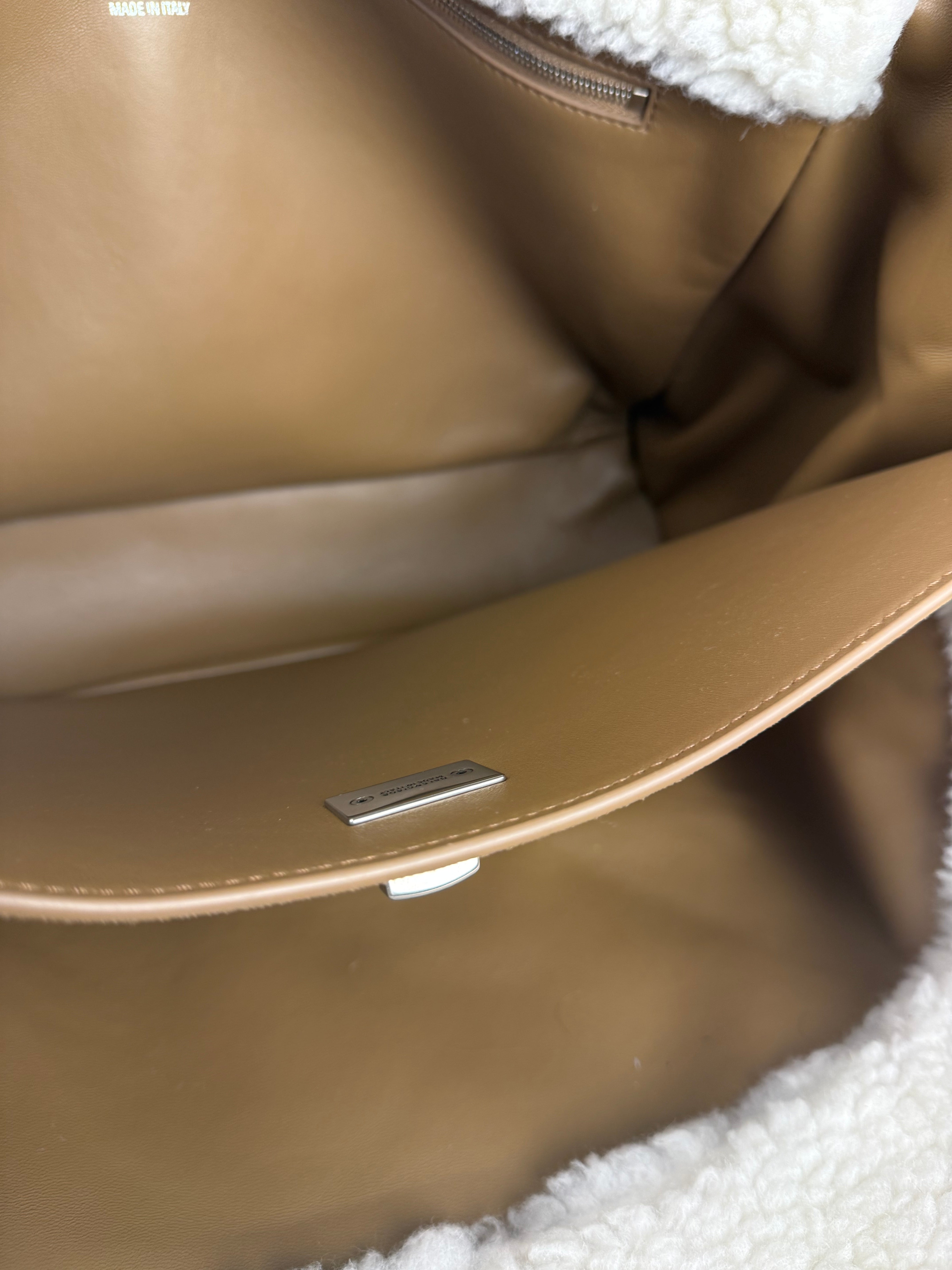 Balenciaga Rodeo Handbag Suede/Fleece Brown
