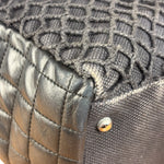 Chanel Vintage Canvas & Leather Chocolate Bar Fold-Over Tote Bag
