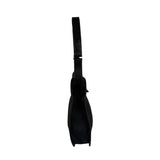 Gucci Black Canvas Leather Trim Shoulder Bag