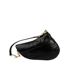 Christian Dior Black Calfskin Saddle Shoulder Bag