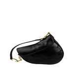 Christian Dior Black Calfskin Saddle Shoulder Bag