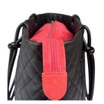 Chanel Black Quilted Leather Ligne Cambon Tote Mid 2000's