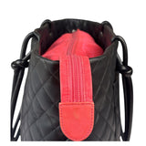 Chanel Black Quilted Leather Ligne Cambon Tote Mid 2000's