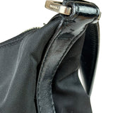 Prada Black Leather Trim/Tessuto Nylon  Shoulder Bag