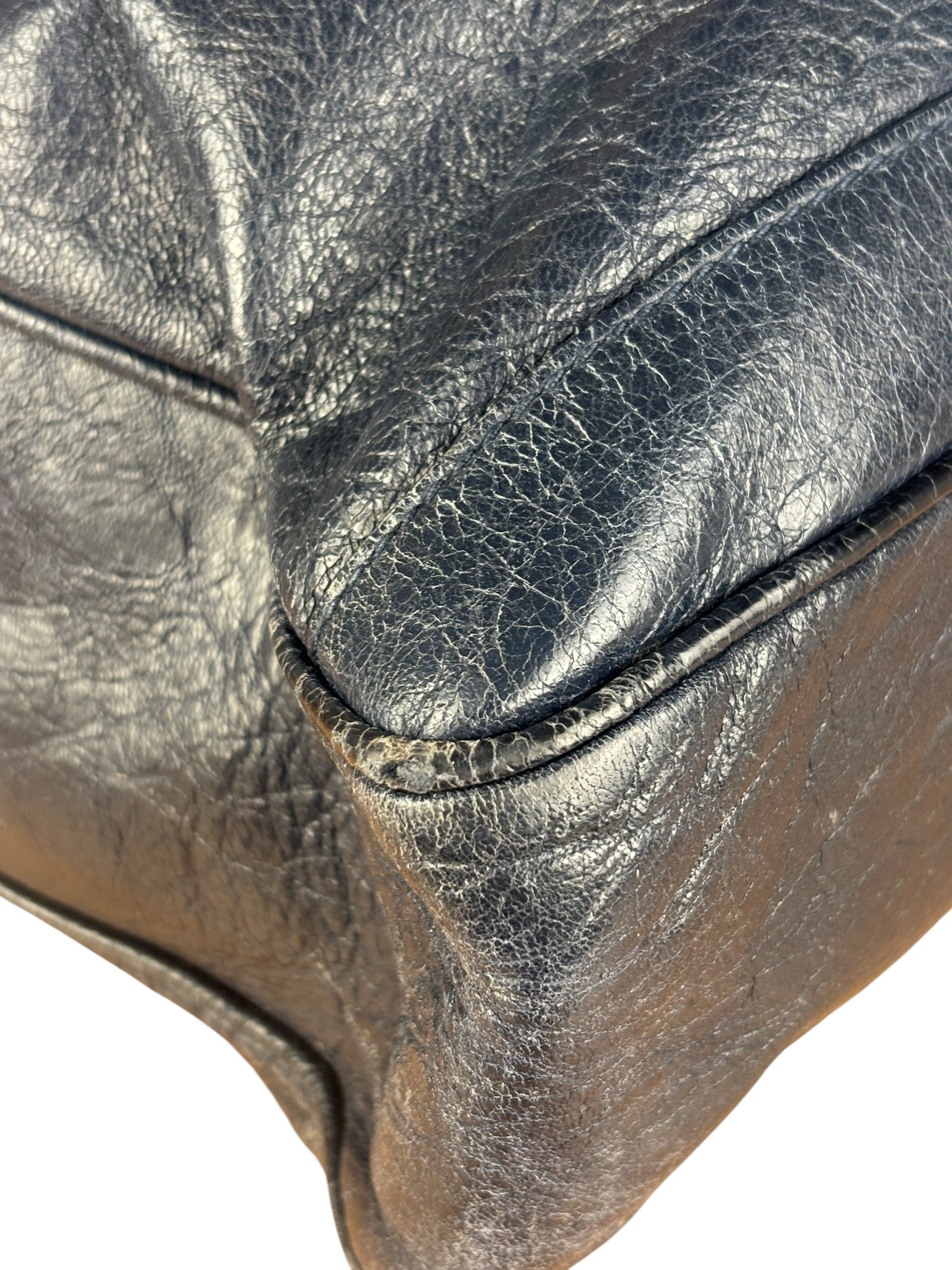 Balenciaga Navy Motocross Classic Bridge Bag