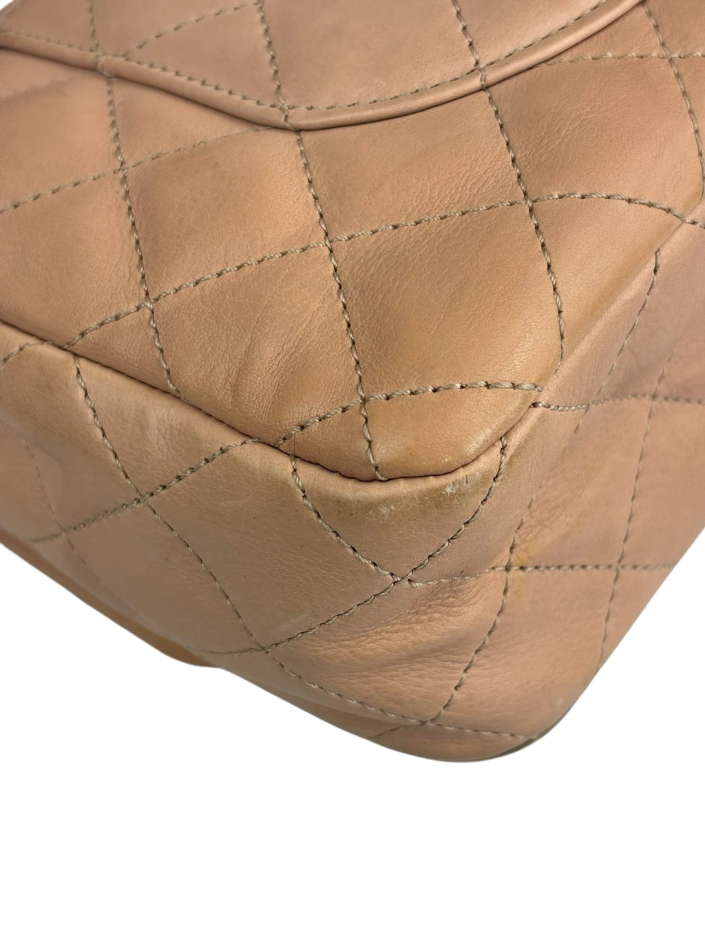 Chanel Blush Pink Quilted Lambskin Rock The Corner Flap Bag 2017