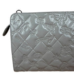 Chanel Vintage Grey Patent Leather Lucky Symbols Icon Pochette 1989