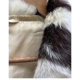 Vintage Cream/Brown Rabbit Fur Coat