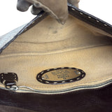 Fendi Selleria Brown Leather Stitched Baguette