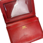 Hermes Red Leather Saumur Diane Boxcalf Cardholder