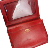 Hermes Red Leather Saumur Diane Boxcalf Cardholder