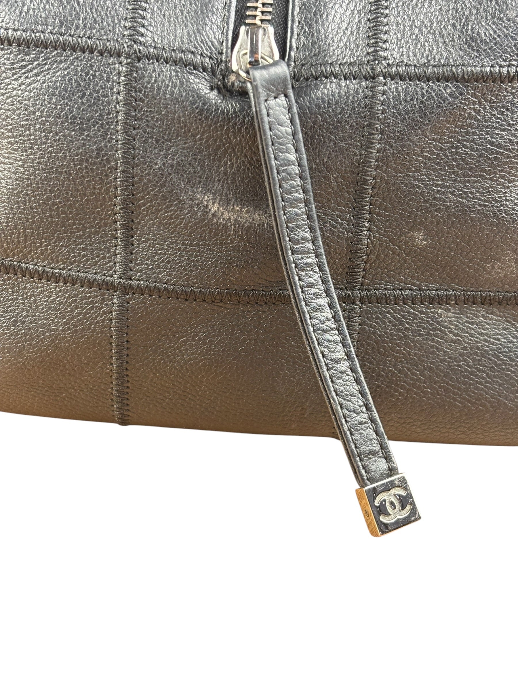 Chanel Black Chocolate Bar Bowling Hand Bag - 2003