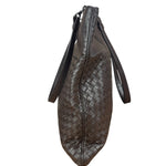 Bottega Veneta Chocolate Brown Leather Intercciato Tote Bag