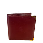 Cartier Vintage Maroon Leather Bifold Wallet