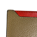 Celine Brown/Red Leather Card Holder