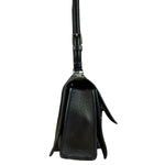 Balenciaga Crush Sling Shoulder Bag Black Leather