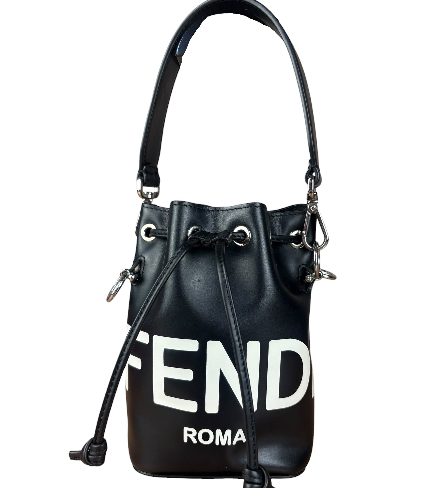 Fendi Black Mon Trésor Mini Bucket Bag