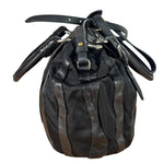 Prada Black Tessuto Nylon/Nappa Leather Waves Two-Way Bag