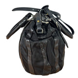 Prada Black Tessuto Nylon/Nappa Leather Waves Two-Way Bag