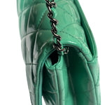 Chanel Green Quilted Patent Leather Flap Bag 2012