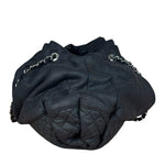 Chanel Black Melrose Cabas Hobo Bag - 1987