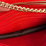 Gucci Red Leather GG Wallet on Chain Bag