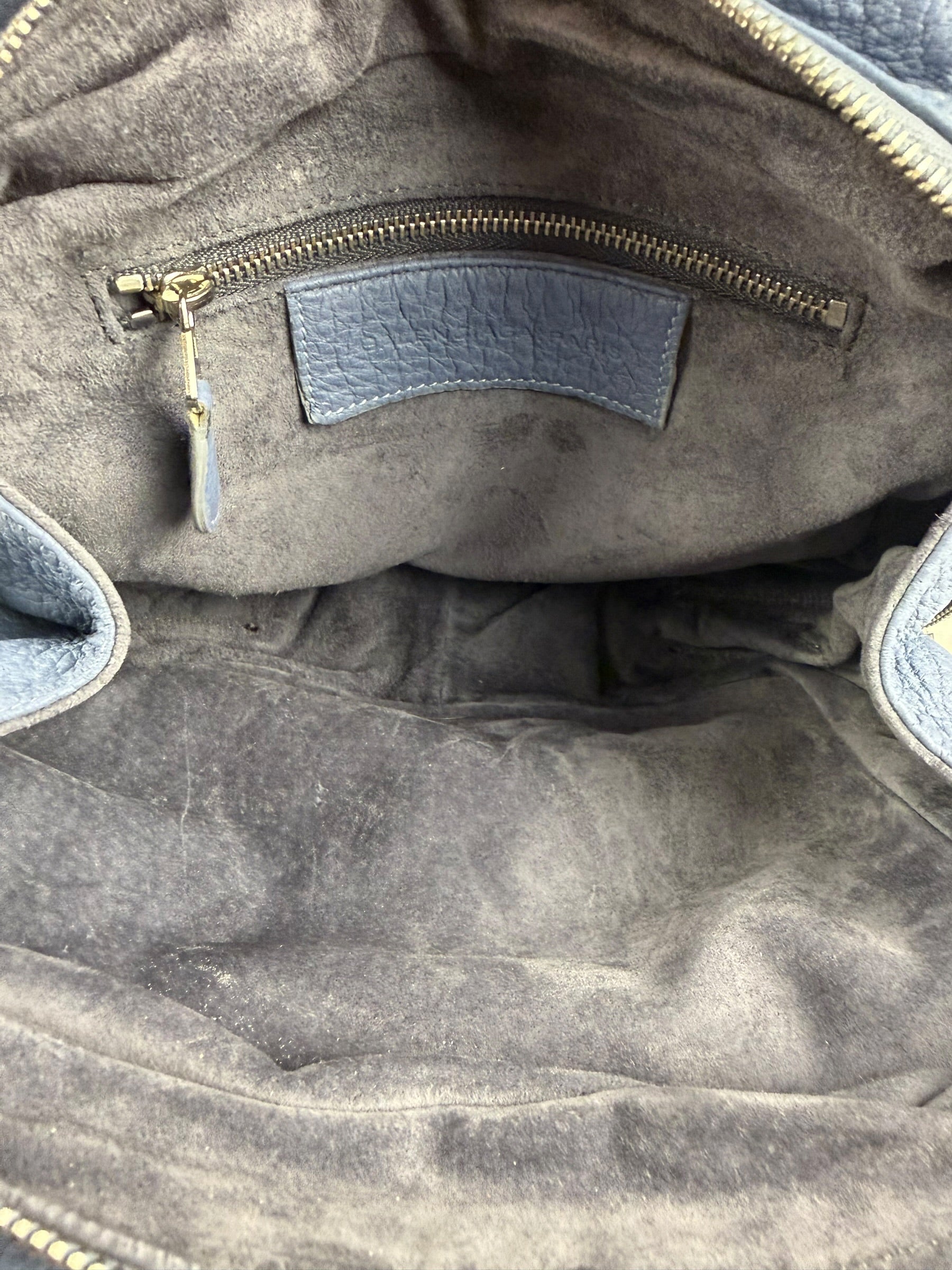 Balenciaga Vintage Blue Leather Mini Pochette