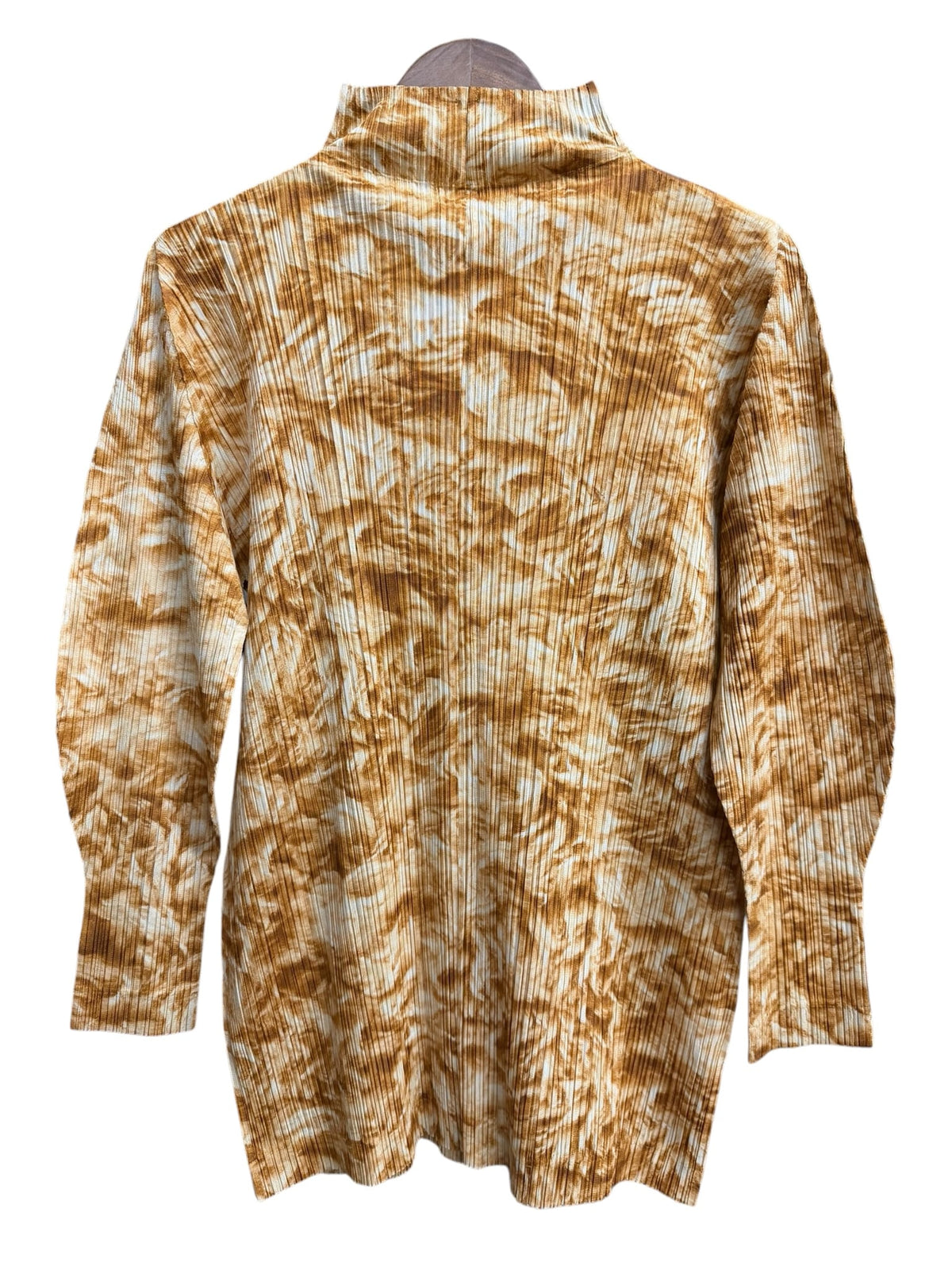 Issey Miyake Pleats Please Patterned Button Up Long Sleeve