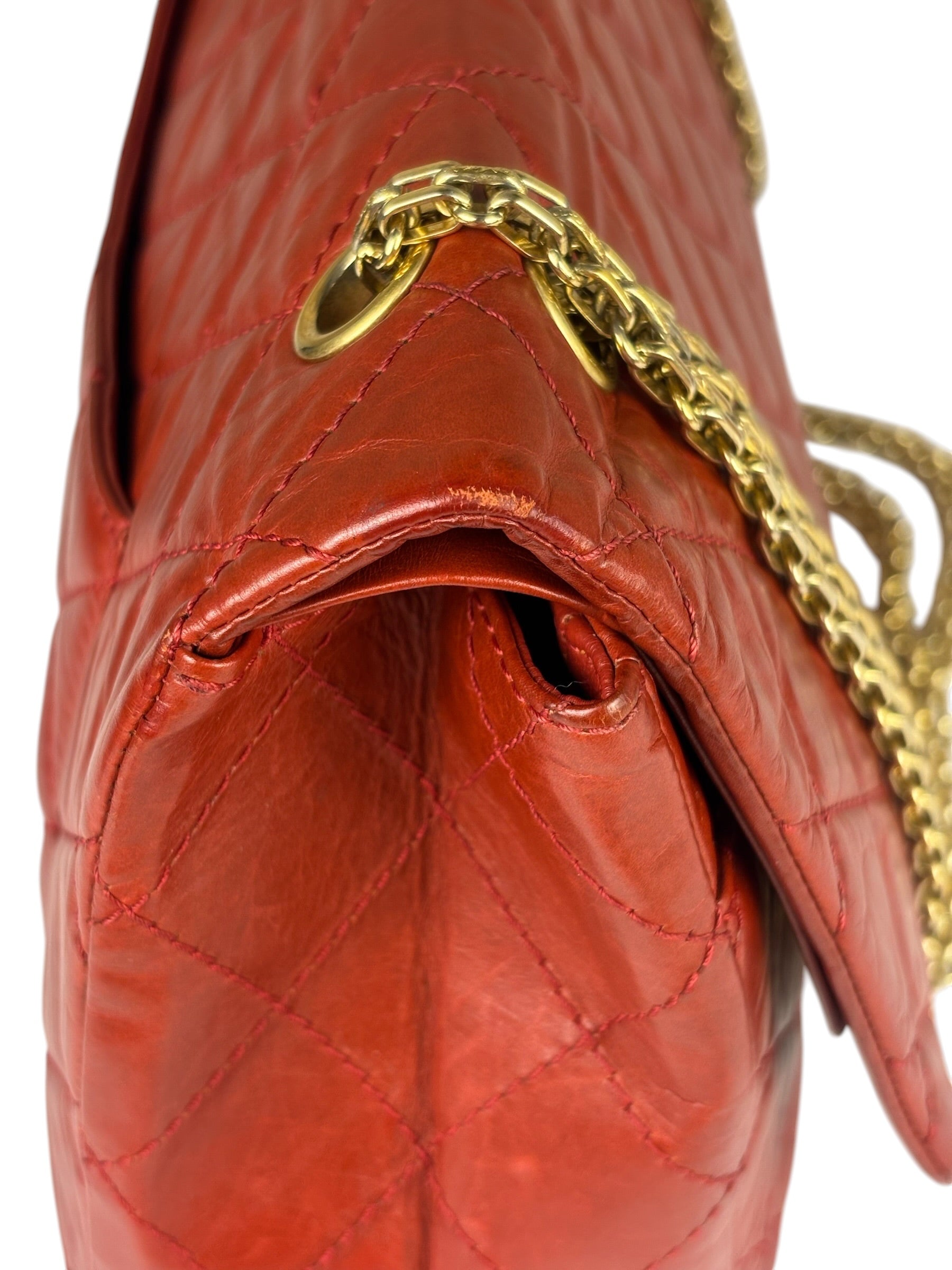 Chanel Red Quilted Leather 2.55 Reissue Double Flap Bag 2010