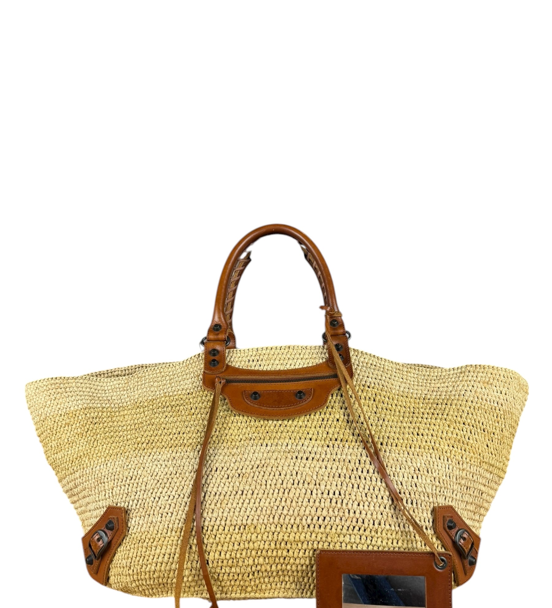 Balenciaga Wicker Tote Bag