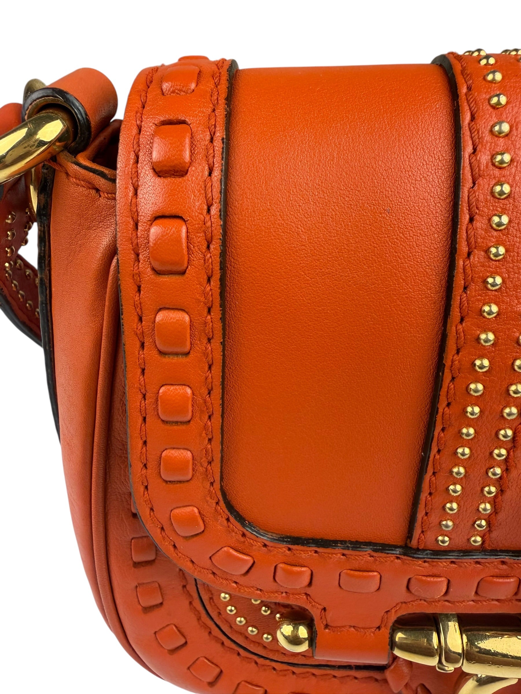 Gucci Orange Leather Snaffle Shoulder Bag