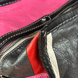 Balenciaga Multi-Color Vertical Stripe Bazar Shopper Two-Way Bag