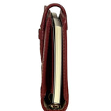 Burberry Red Leather London 5-Ring System Binder Planner