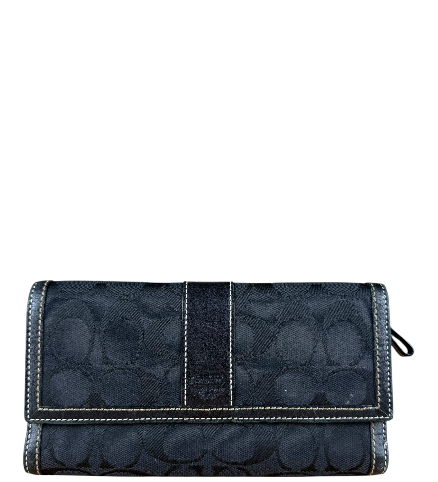 Coach Vintage Signature C Long Wallet Black