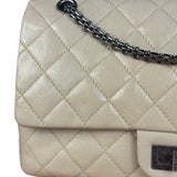 Chanel Aged Ivory Quilted Leather 2.55 Reissue Double Flap Bag 2009