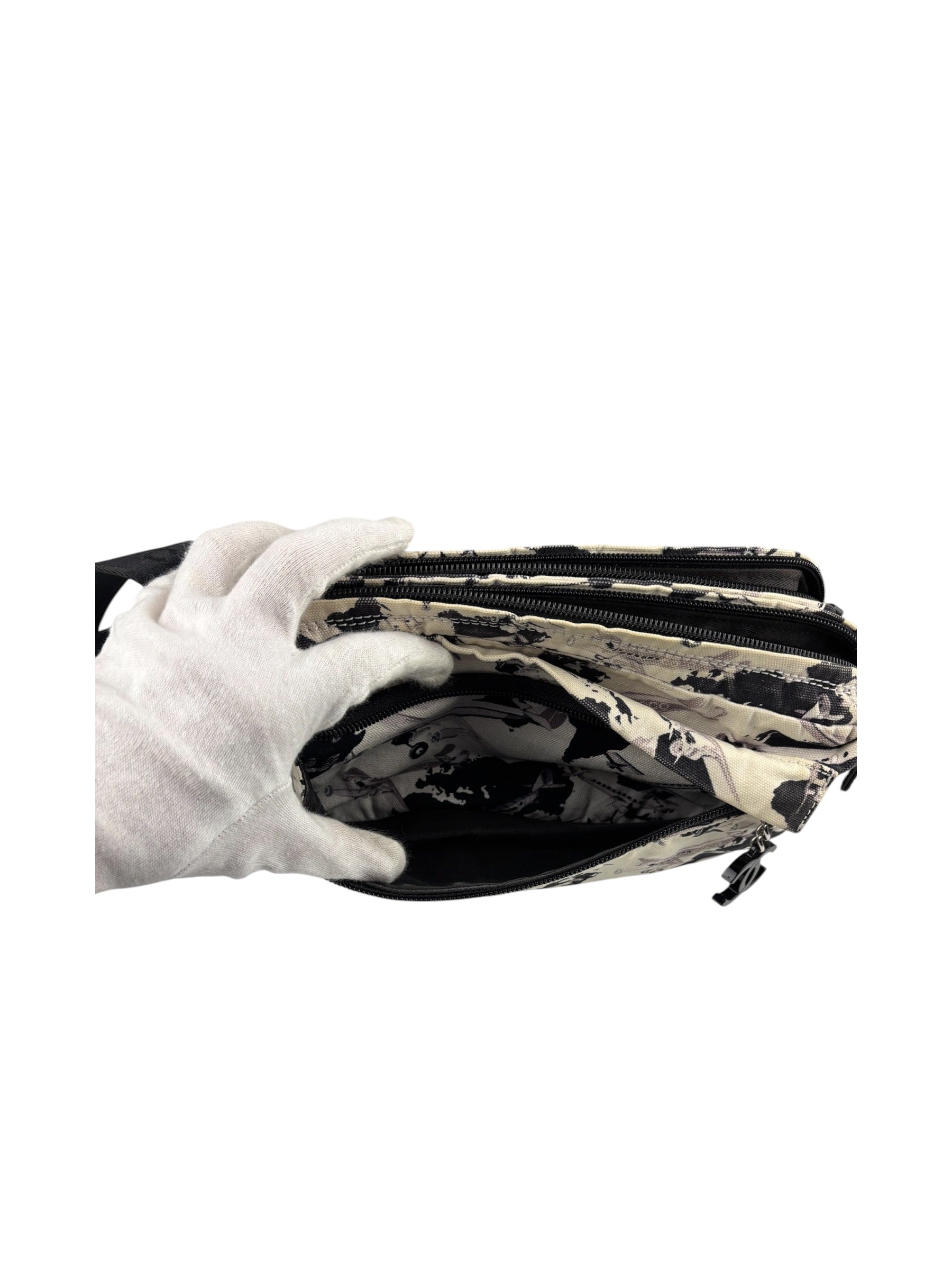 Chanel Vintage Airline Canvas Shoulder/Crossbody Bag 2004