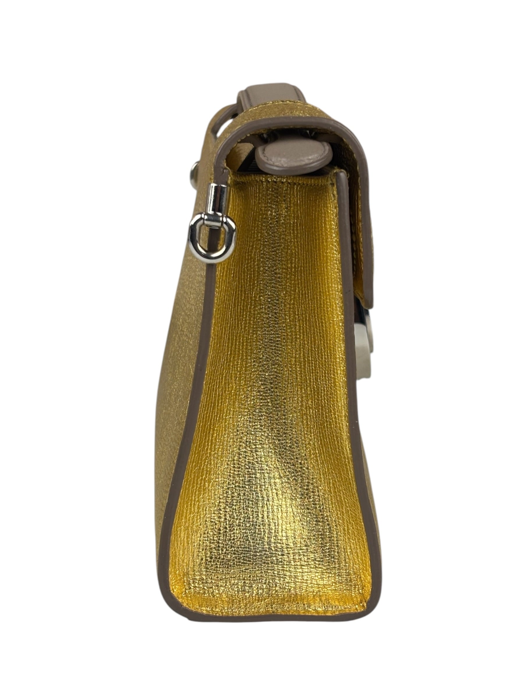 Christian Dior Gold/Metallic Leather Diorever Shoulder Bag