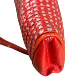 Miu Miu Bicolor Leather Striking Patterned Clutch