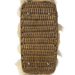 Ferragamo Vintage Fur Rattan Top Handle Bag