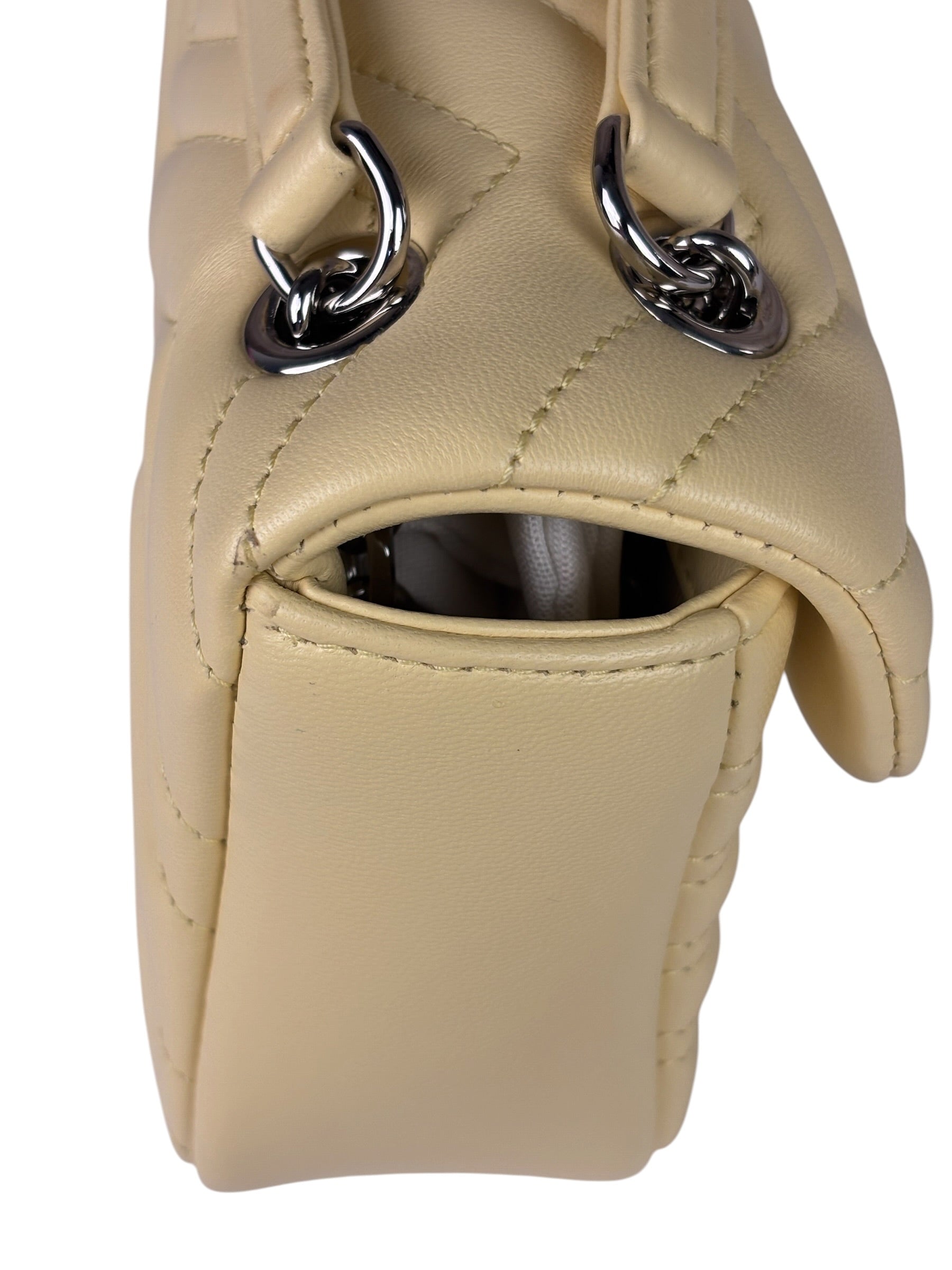 Gucci Yellow Leather Matelasse Marmont Shoulder Bag