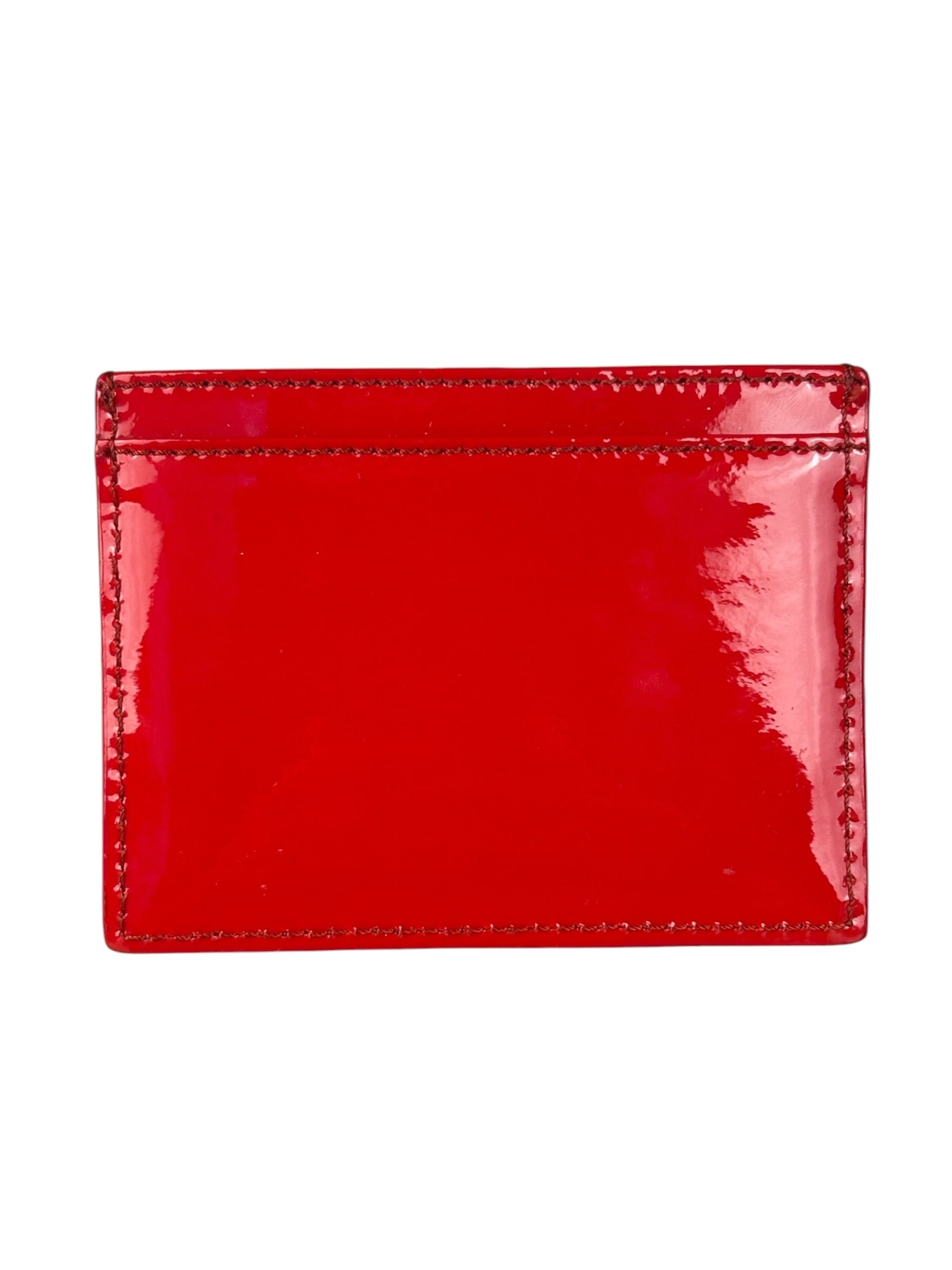 Vivienne Westwood Red Debossed Orb Card Holder