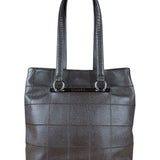 Chanel Brown Leather Chocolate Bar Tote 2004