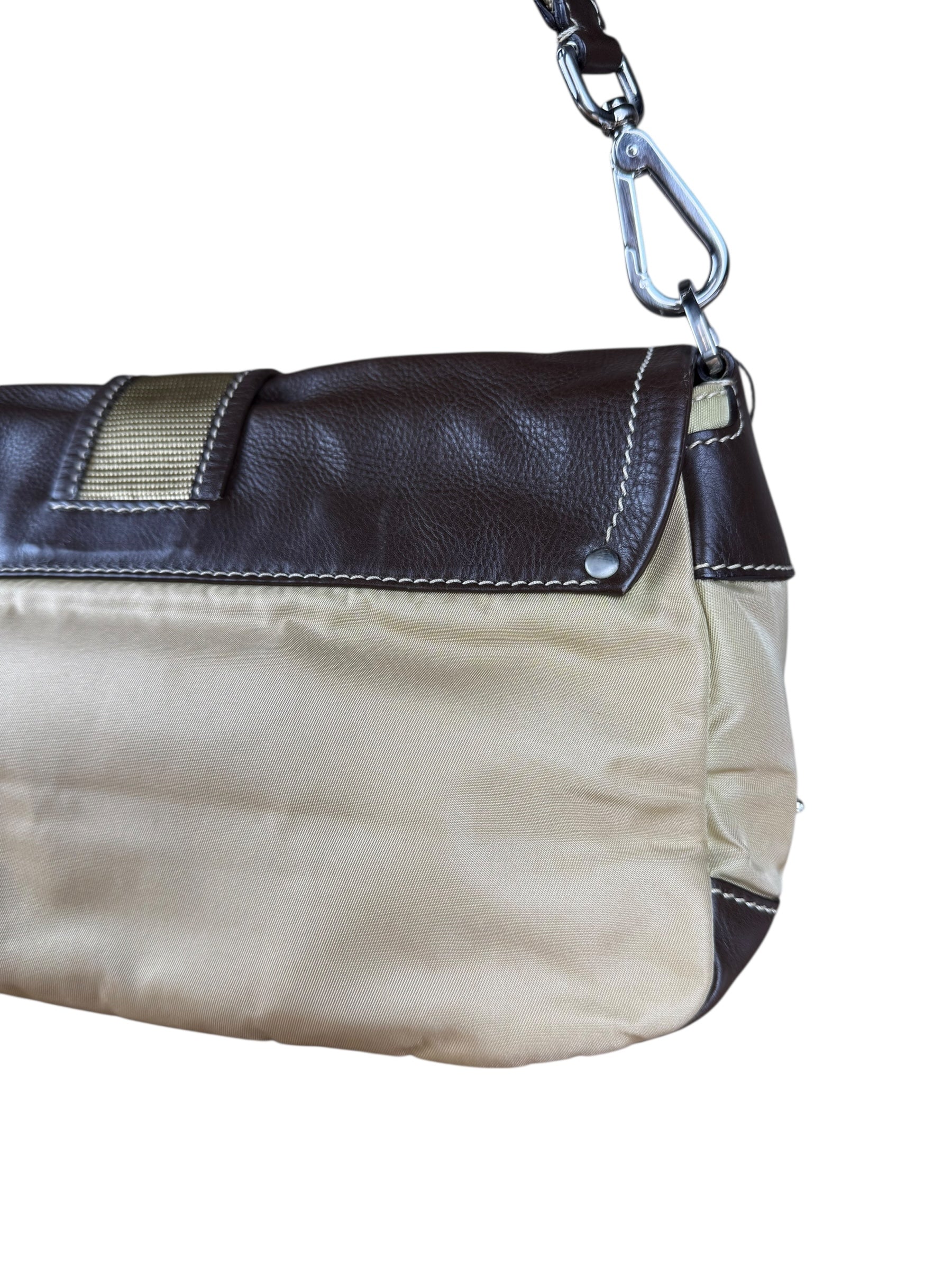 Prada Tessuto Buckle Shoulder Bag