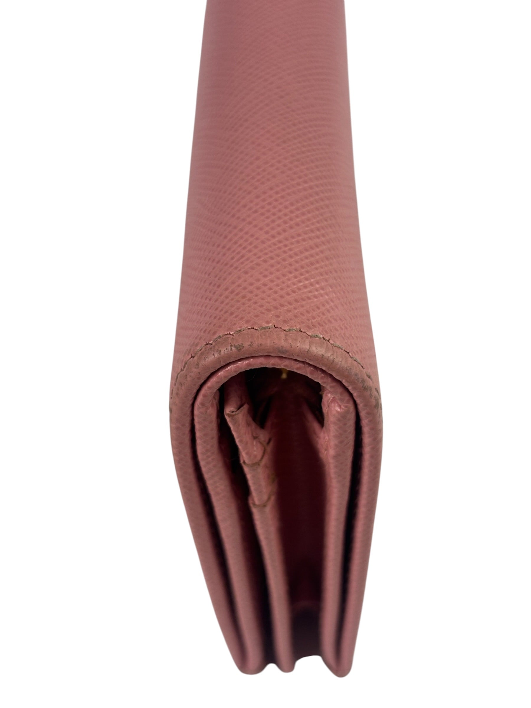 Prada Pink Saffiano Leather Wallet