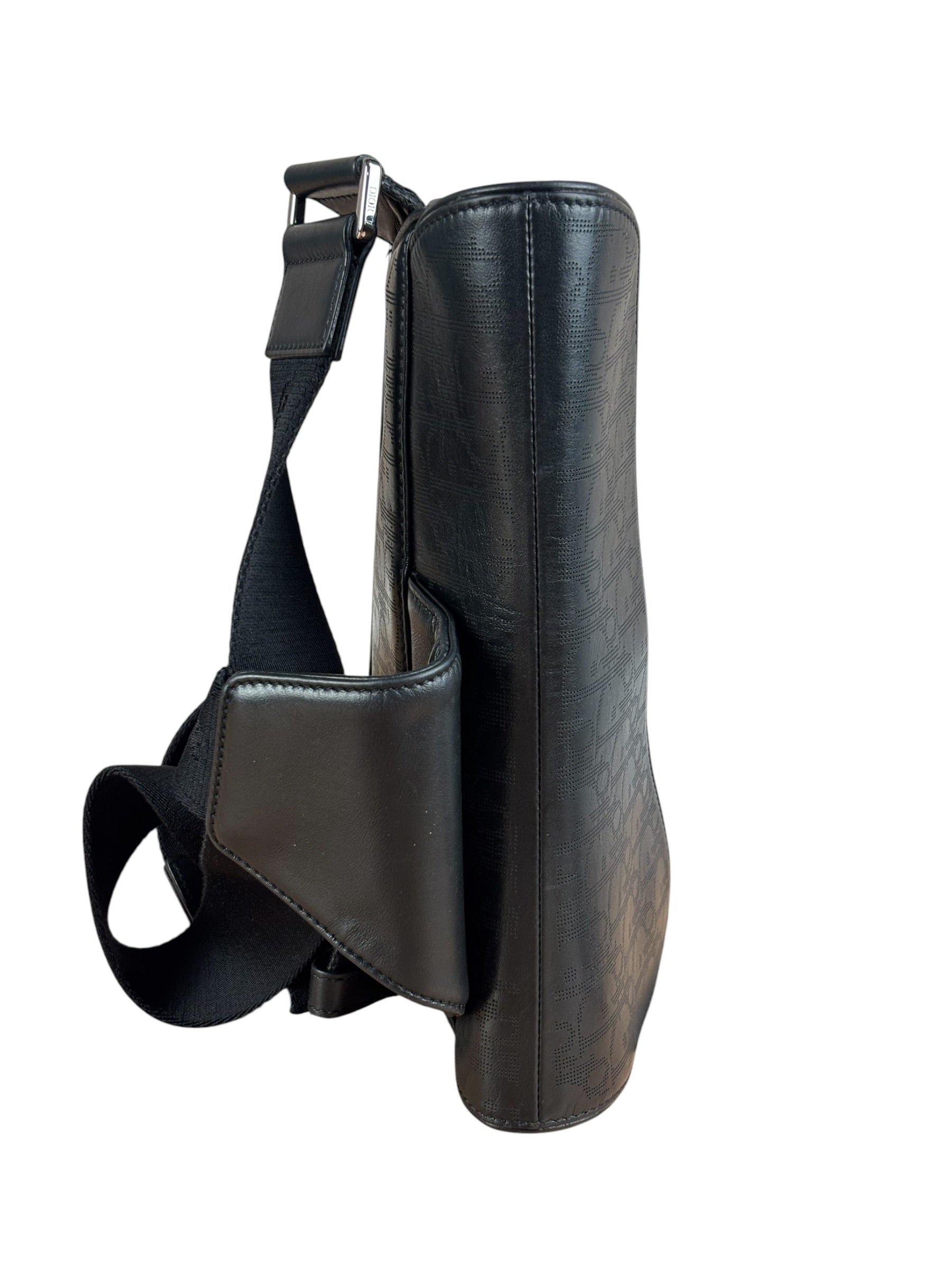Christian Dior Black Calfskin Galaxy Saddle Messenger Bag