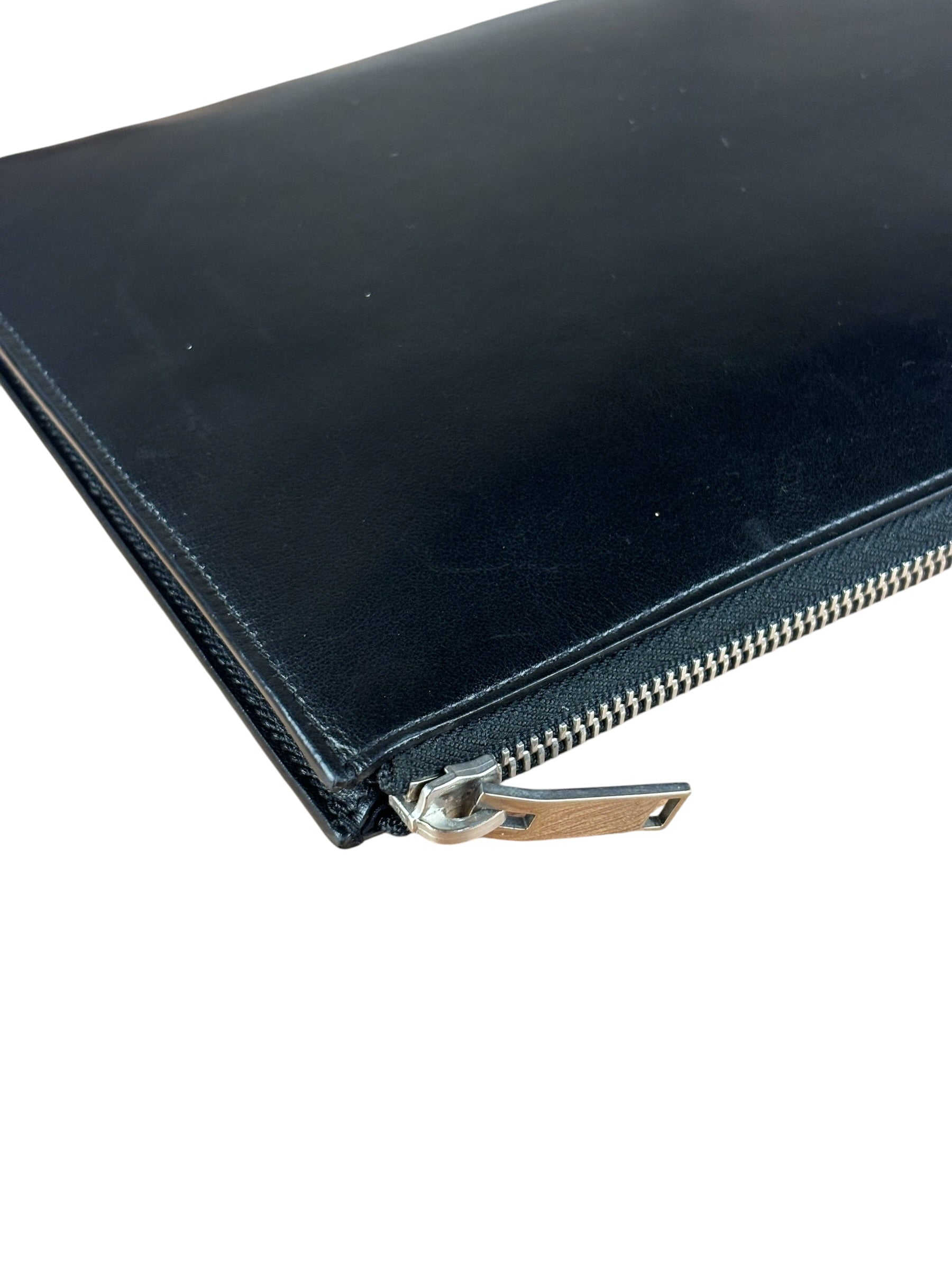 Saint Laurent Black Leather Patchwork Pouch